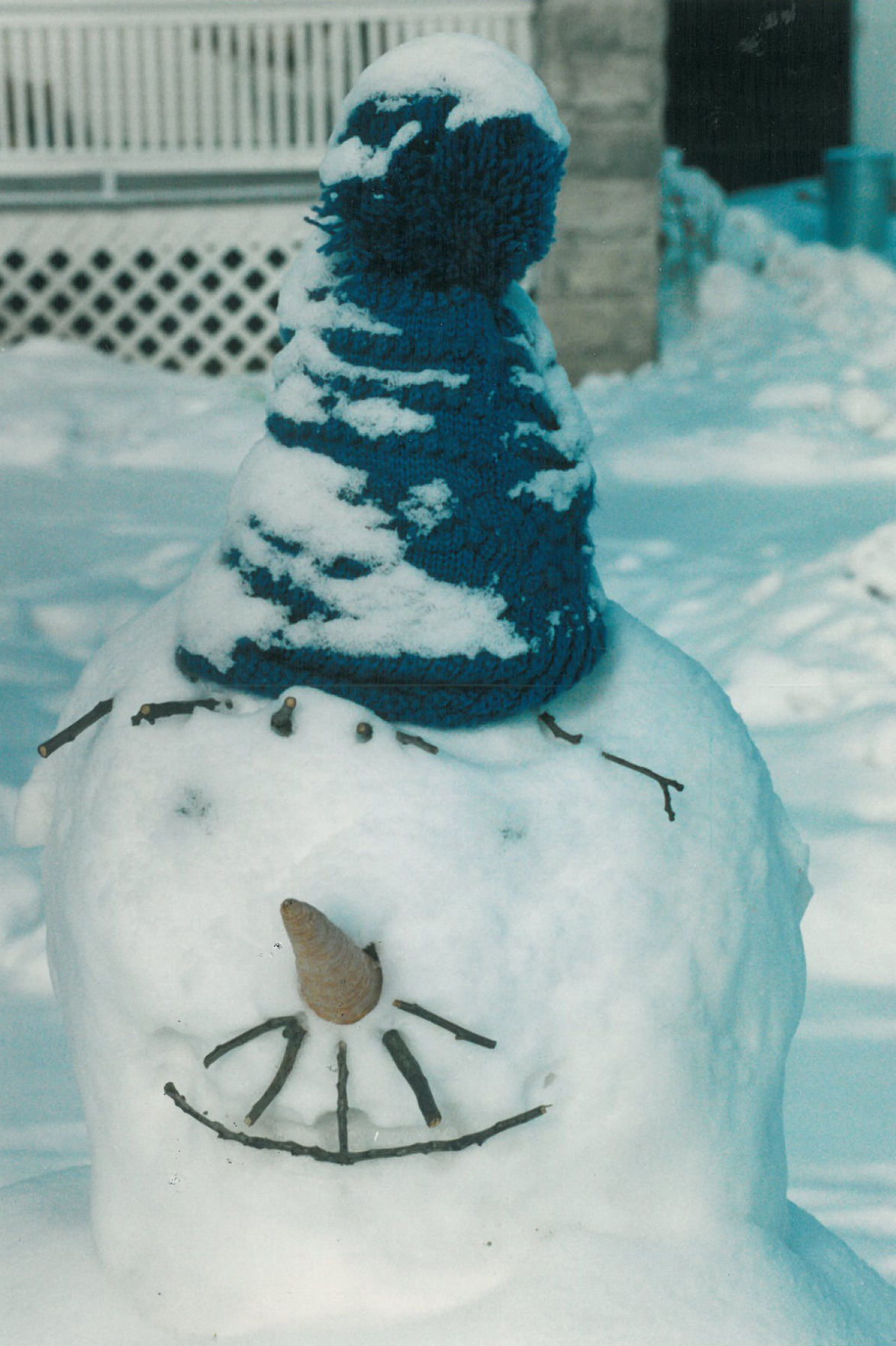 Mustache snowman